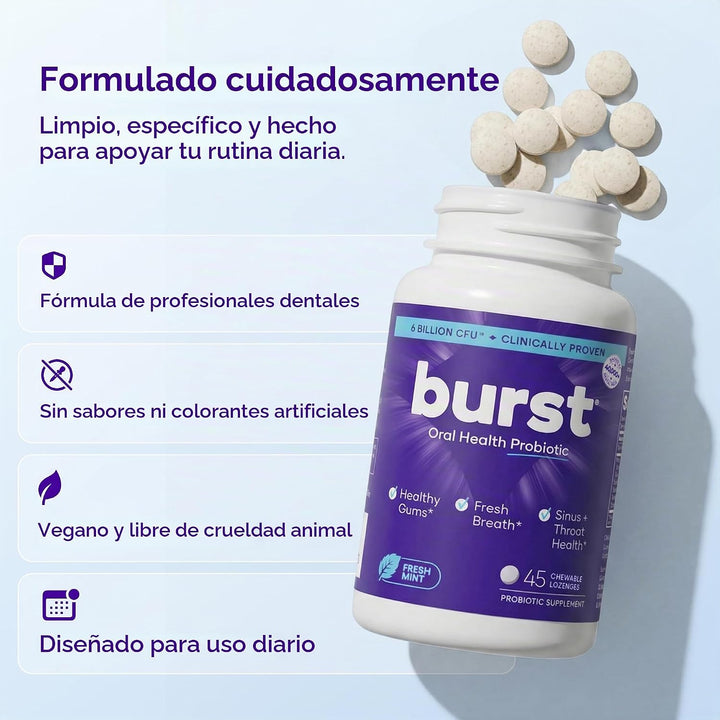 Burst Probióticos dentales (45 unidades) | Probióticos orales para...