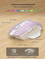 SABLUTE Combo de teclado y mouse inalámbricos, onda ergonómica con...