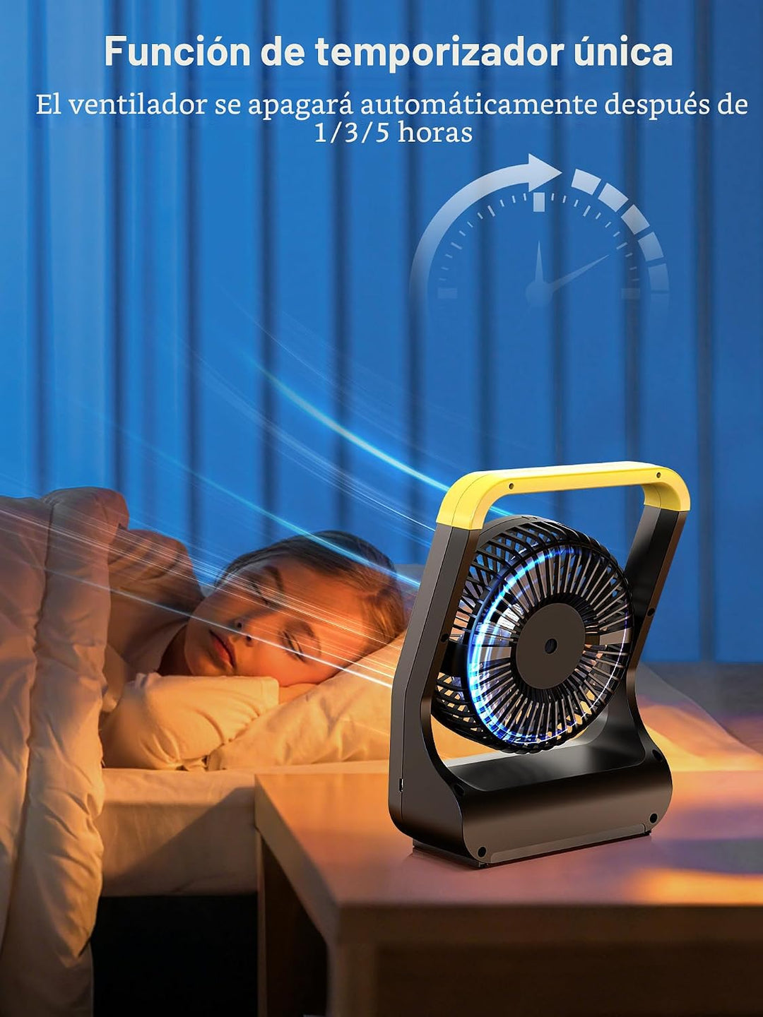 Gazeled F15 Ventilador alimentado por batería, ventiladores de larg...