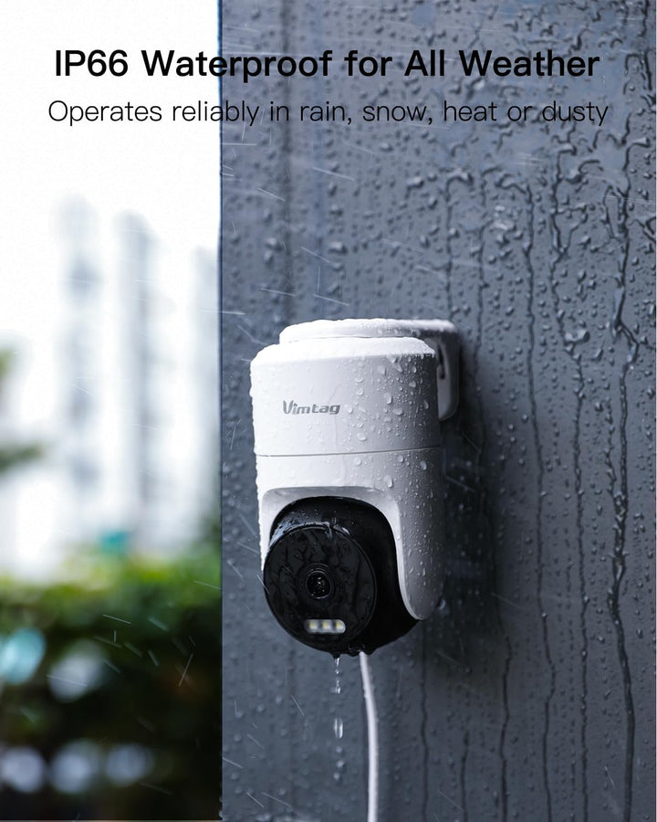 VIMTAG Cámara de seguridad al aire libre de 2.5K 4MP, cámara CCTV W...
