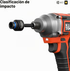 Klein Tools 65400 KNECT - Juego de llaves de vaso de paso de 15 piezas, juego de impacto SAE con funda MODbox, enchufes, brocas, accesorios y adaptador de unidad de 3/8 pulgadas
