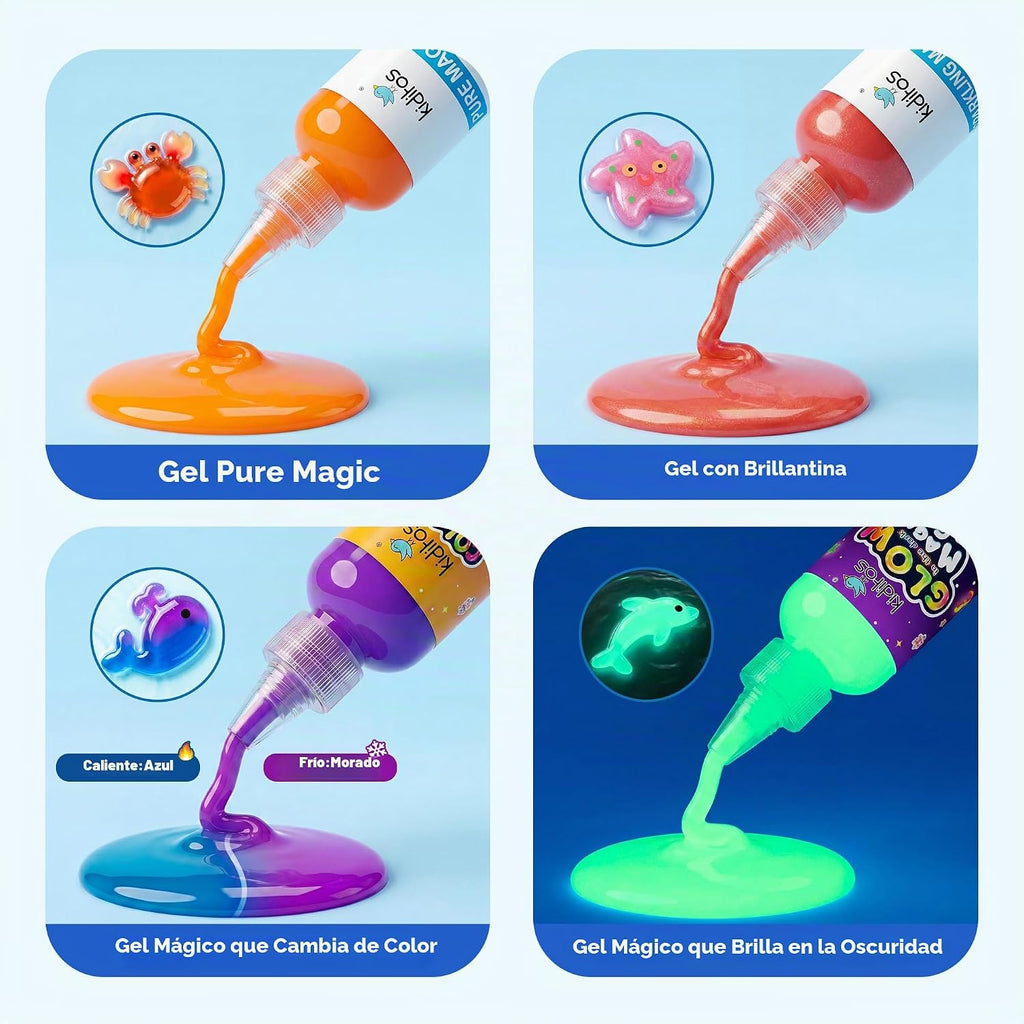 Kiditos Kit de juguetes mágicos de elfo de agua, squishies para niños