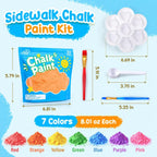 Juego de pintura de tiza para niños, 7 colores, tiza lavable para jugar al