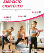 Juego de 2 mancuernas ajustables, pesas para hombres y mujeres en casa, mango antideslizante, juego de mancuernas 3 en 1, 2 libras, 3 libras, 5 libras, 10 libras, 15 libras, 20 libras, para