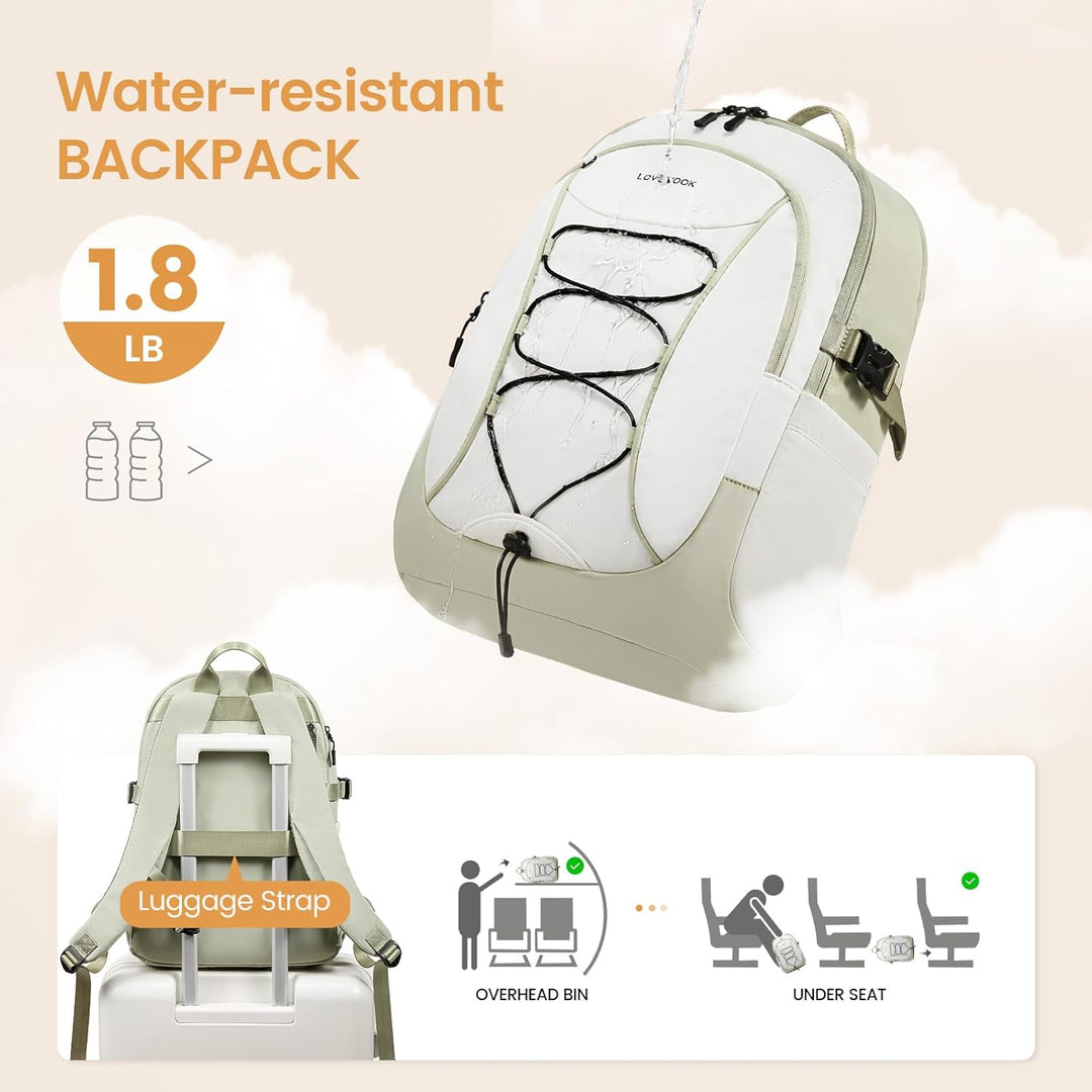 LOVEVOOK Mochila para hombre con bolsillo gigante para vaso, mochil...