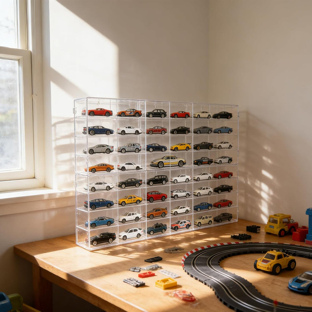 Estuche de exhibición de 6 piezas para autos de juguete a