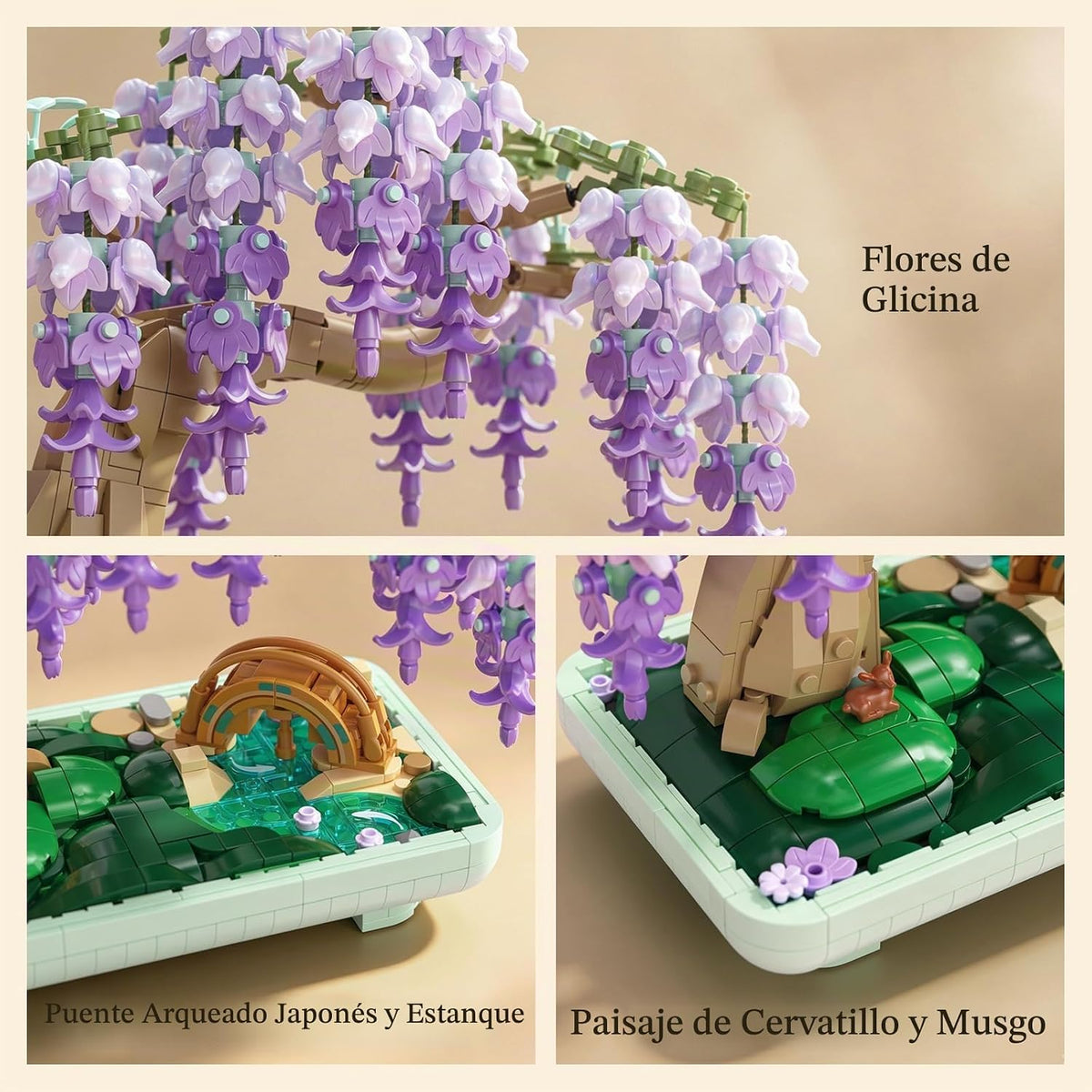 Wise Block Wisteria Bonsai Tree - Juego de construcción para adultos, 1000