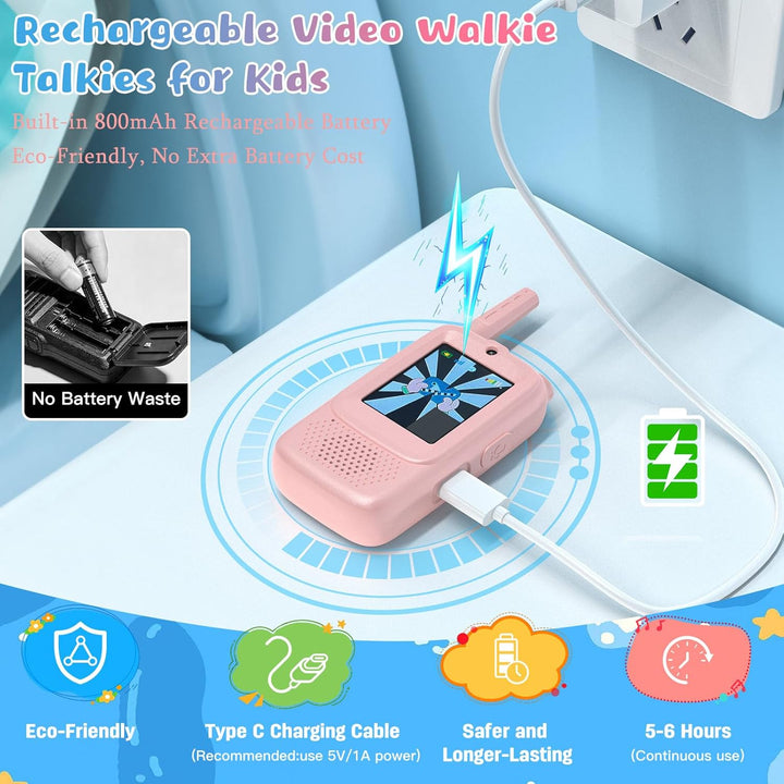 ZealSound Video Walkie Talkies for Age 3-12 Boys Girls 2