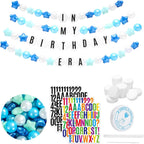 Pulsera gigante de la amistad DIY Cartel de cumpleaños de 100 bolas Kits en la era de mi cumpleaños, pancarta famosa cantante personalizable, guirnalda, círculos de espuma, bolas de plástico,