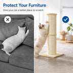 Poste rascador para gatos con poste de sisal de 5.5 pulgadas de