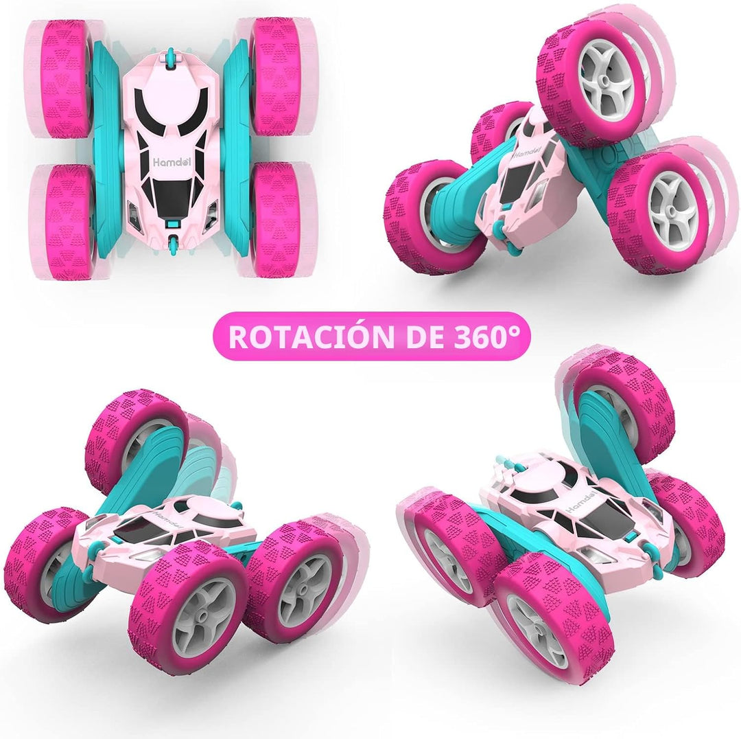 Auto a control remoto para niñas, auto a control remoto rosa de dob...