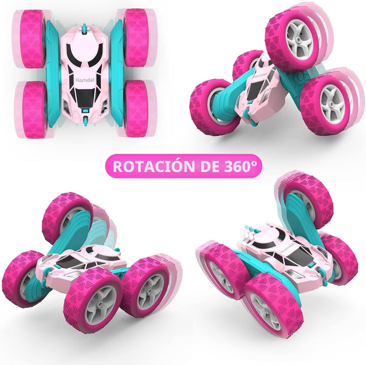 Auto a control remoto para niñas, auto a control remoto rosa de dob...
