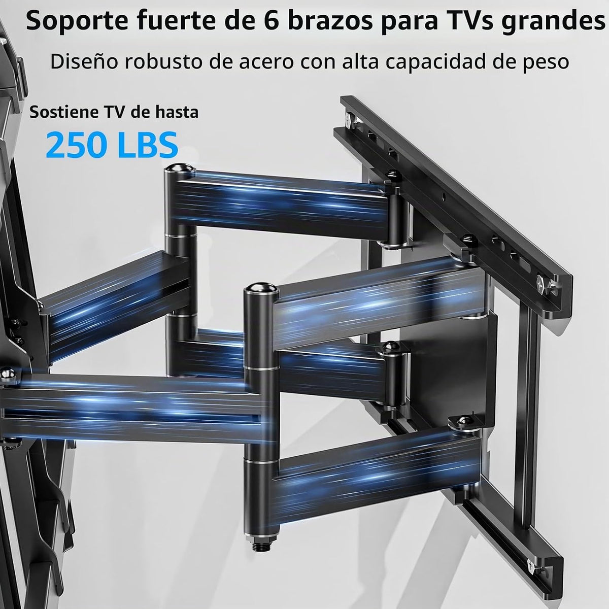 MOUNTUP Soporte de pared para TV con capacidad para 250 libras para televisores grandes de 50 a 110 pulgadas, soporte de TV delgado de movimiento completo de 1.65 pulgadas con extensión, giratorio e