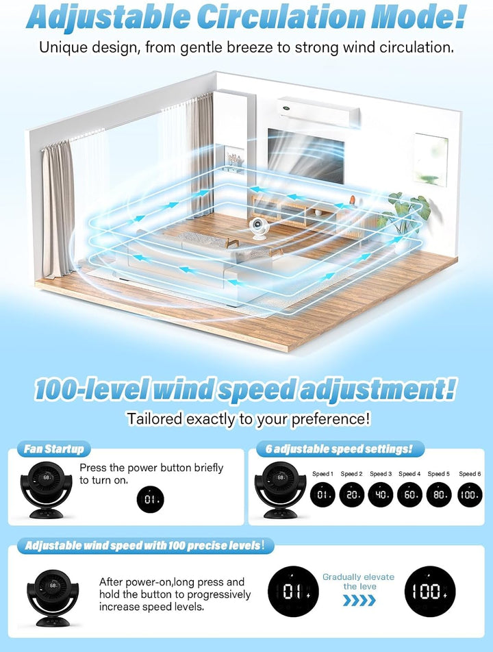 Ventilador para dormitorio, ventiladores de escritorio, ventilador...