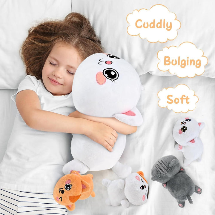 KMUYSL Juguetes de Peluche de Gatos para Niños de 0, 1, 2, 3, 4, 5,...