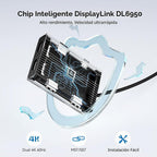 ACASIS Adaptador DisplayLink Dual DP para MacBook Air/Pro M1/M2/M3/M4