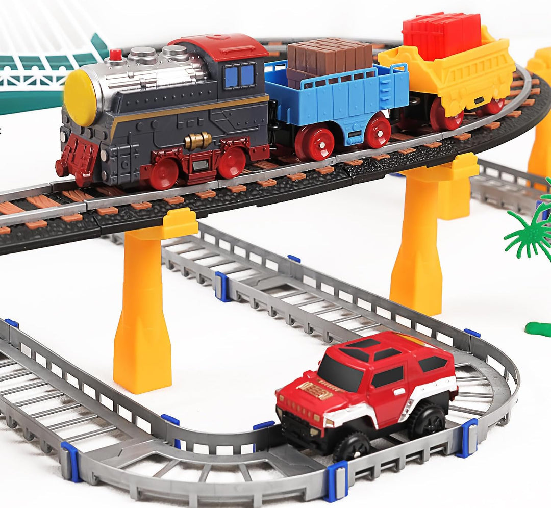Juego de tren eléctrico para niños pequeños juguete de