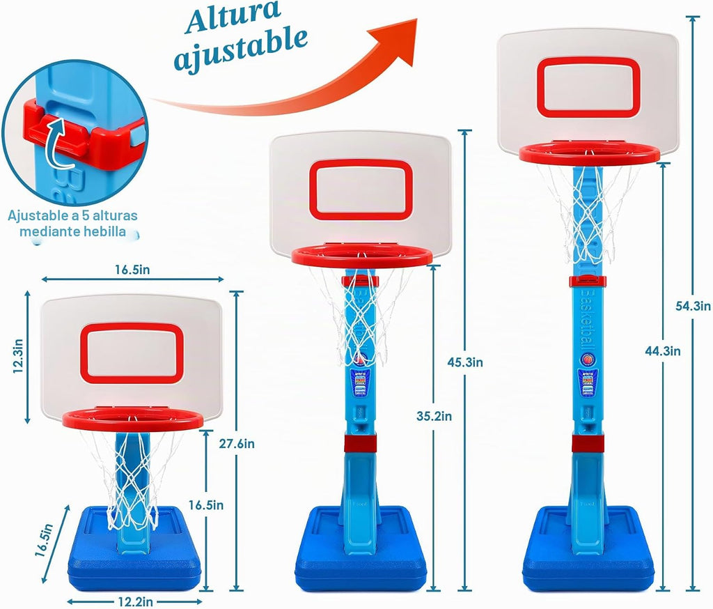 Aro de Baloncesto para Niños pequeños - Mini Canastas de Balón para Interior y Exterior