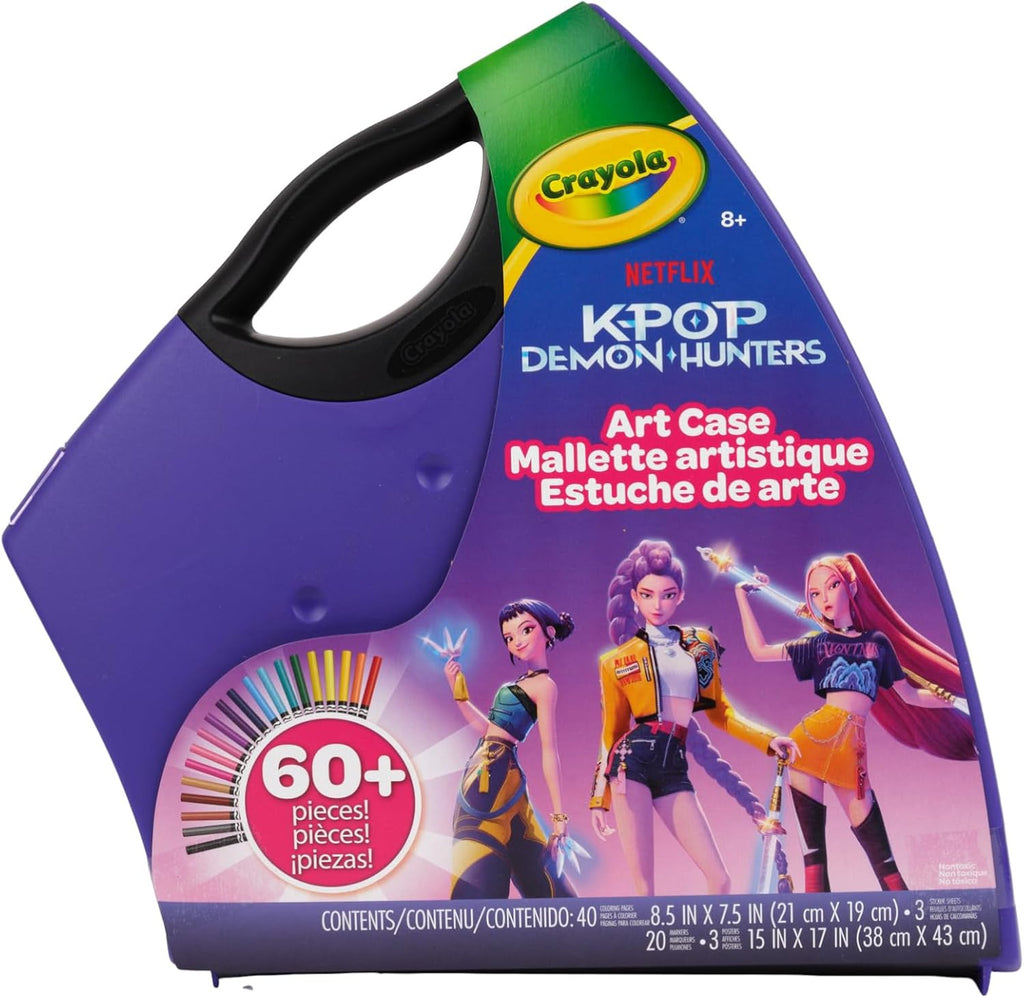Crayola Kpop Demon Hunters - Estuche de arte (40 + piezas), kit de