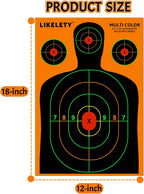 12x18 Inch Splatter Shooting Targets, Multiple Colors Effect, 10/25/50 Pack