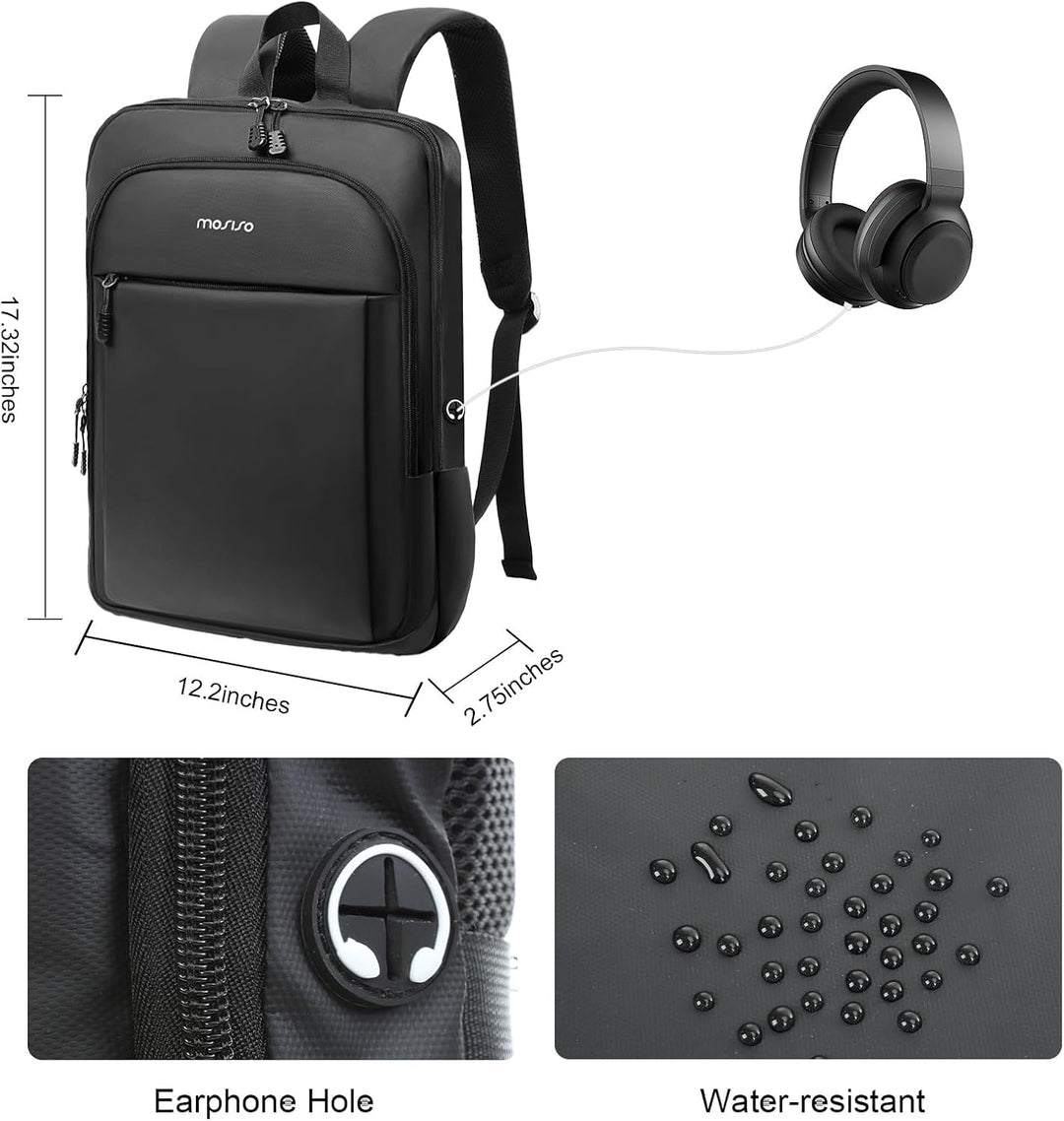 MOSISO Mochila para laptop, mochila compacta y delgada para computa...
