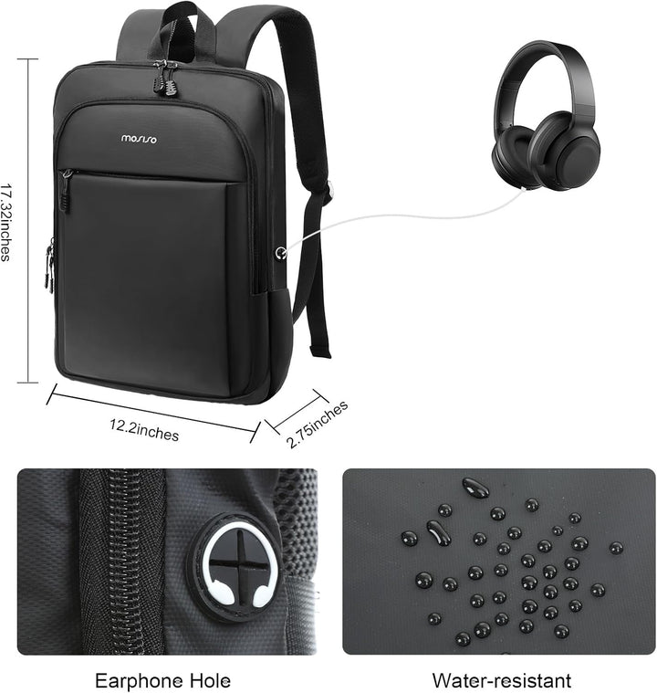 MOSISO Mochila para laptop, mochila compacta y delgada para computa...