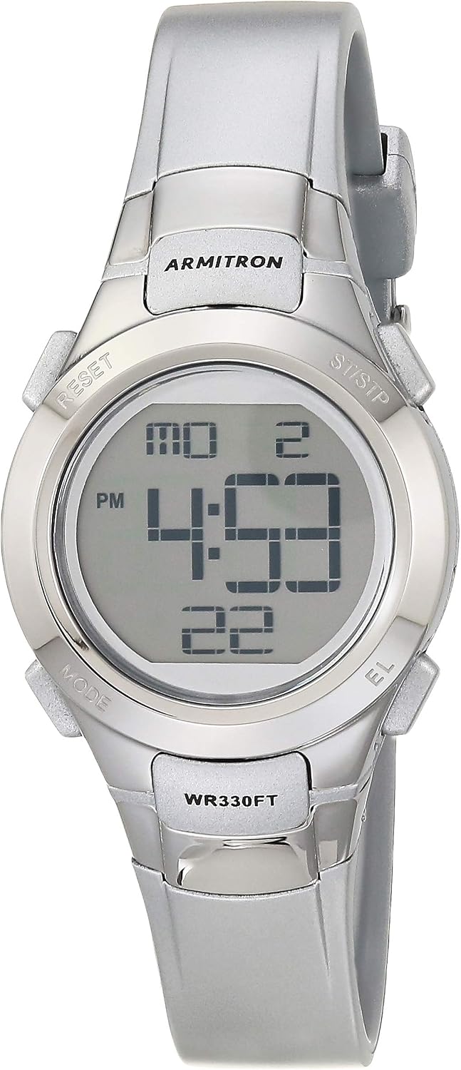 Armitron Sport 45/7012 - Reloj cronógrafo digital para mujer con correa de resina