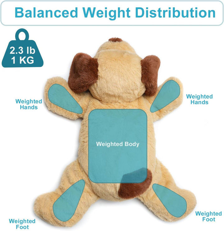 WEIGEDU Animal de Peluche de Cachorro con Peso para Niños y Adultos...