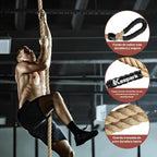 Cuerda de escalar para gimnasio - Cuerdas de ejercicio de 1.5 pulgadas de diámetro en longitudes de 10FT, 15FT, 20FT, 25FT, 30FT, 35FT, 40FT, 50FT para fitness y entrenamiento de fuerza, cuerda de escalada para adultos en casa, interior o exterior
