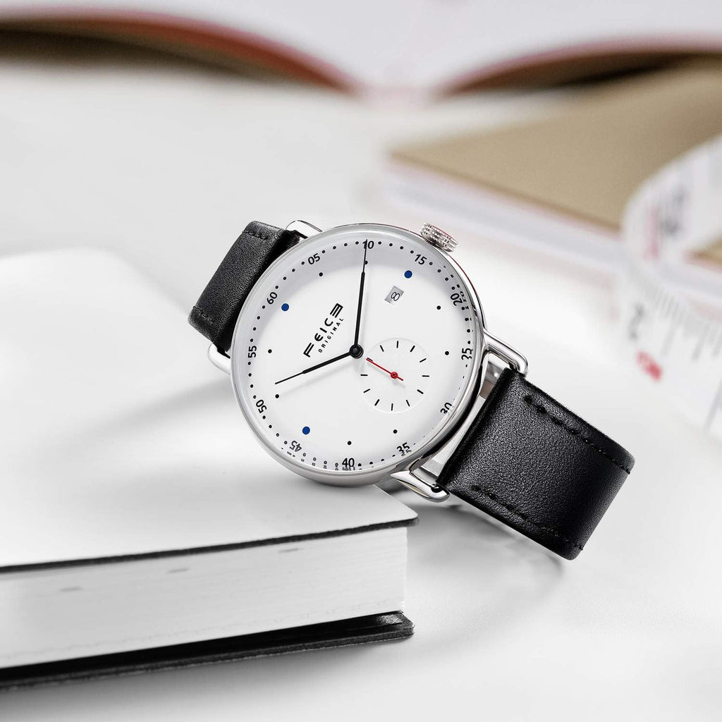 FEICE Relojes para hombres Mecanico Automático 5ATM Resistente al agua Acero inoxidable Relojes de lujo para uso casual, negocio y vestir FF019