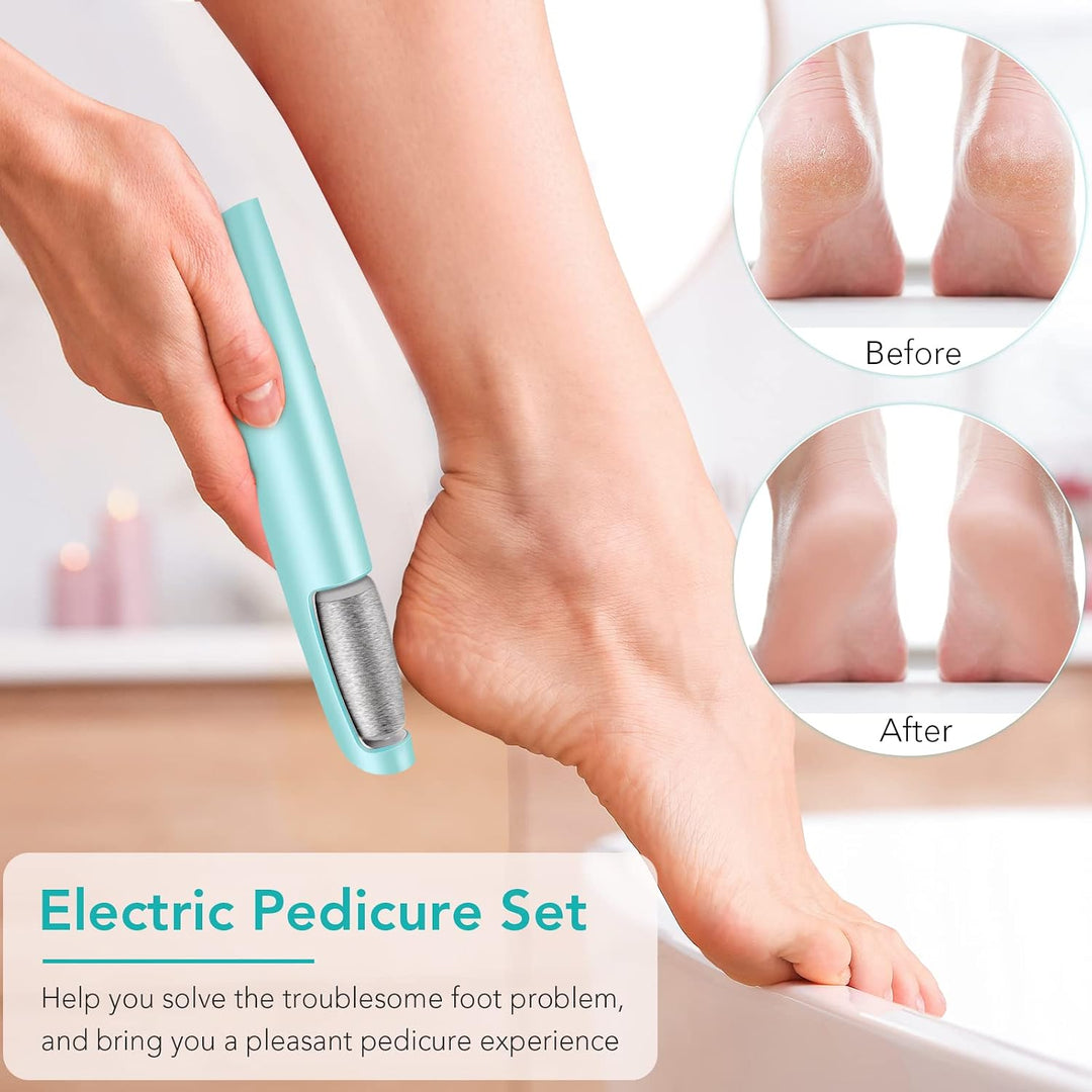 Removedor eléctrico de callos para pies, kit profesional de pedicur...