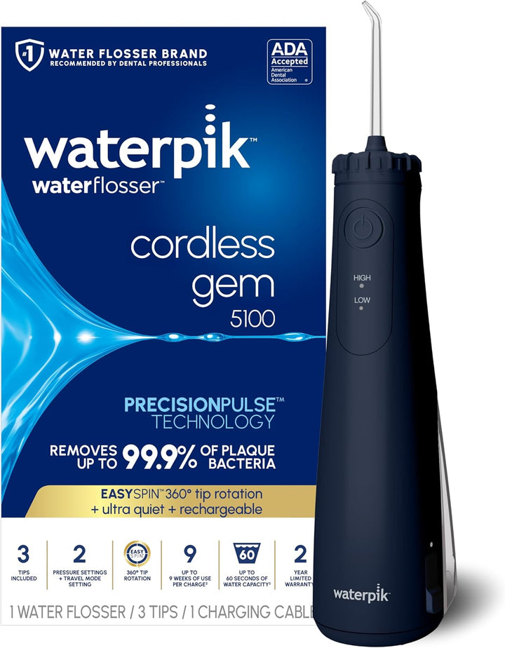 Waterpik Irrigador dental inalámbrico 5100 para viajes y hogar, rec...