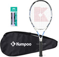 Juego de raqueta de tenis preencordada de 27 pulgadas con overgrips
