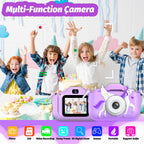 Goopow - Cámara de selfie para niños, juguete de cámara de video di...
