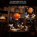 Juguete de bloques de construcción del sistema solar, planeta mecánico Tierra y Luna en órbita, juego de construcción de ciencia astronomía espacial STEM, regalo de cumpleaños educativo para niños de