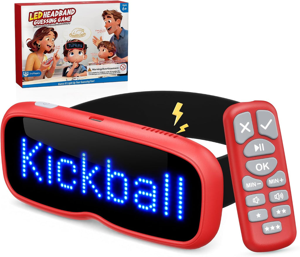 ORSEN Juegos de mesa LED para niños, juego de captura de frases con 885 palabras de vocabulario, 3 niveles de dificultad, sin aplicaciones, sin anuncios, juego de diadema, juegos familiares para niños