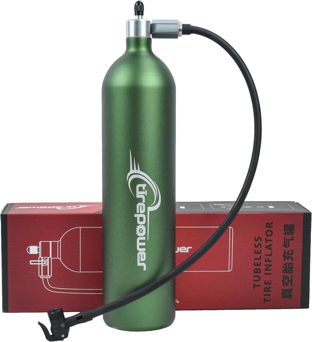 Ctrepower Tanque de aire para inflar neumáticos de bicicleta sin cá...