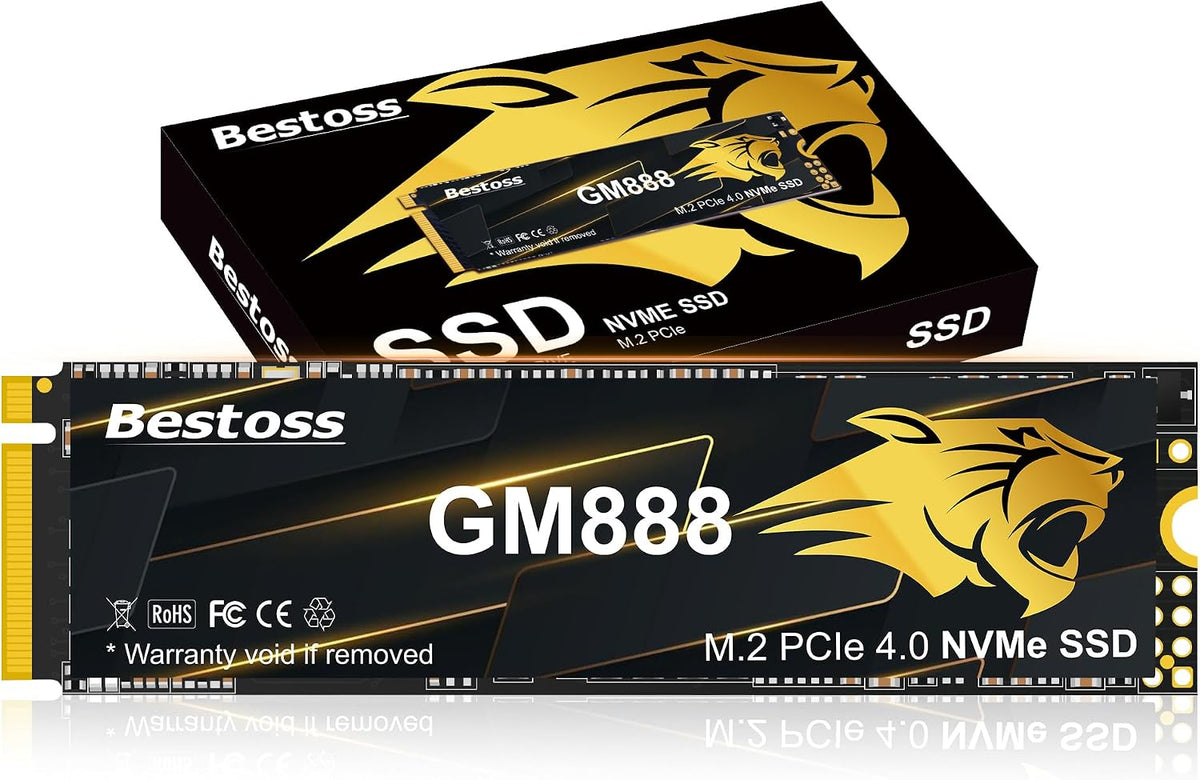 SSD NVMe PCIe 4.0 M.2 2280 de 512 GB para PC, PS5, portátiles, hast...