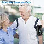 Monitor de presión arterial para brazo superior con diseño de una pieza, máquina digital de BP para uso doméstico con tamaño de manguito de 9-14 pulgadas, medidor portátil, batería incorporada