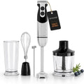 MEGAWISE 1000W Batidora de Mano, Inmersión con Multiverse Attachments y Picadora