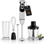 MEGAWISE 1000W Batidora de Mano, Inmersión con Multiverse Attachments y Picadora