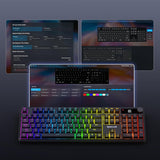 Redragon K526 PRO Teclado inalámbrico RGB para juegos, pantalla LED...