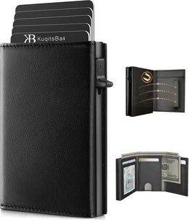 KuqitsBai Cartera para hombre con tarjetero, billetera inteligente...