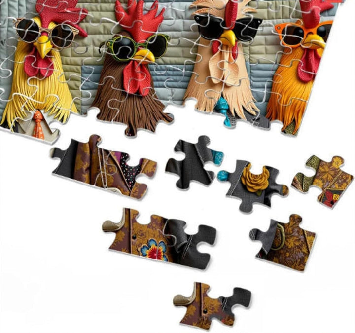 Runway Roosters - Rompecabezas de 1000 piezas para adultos