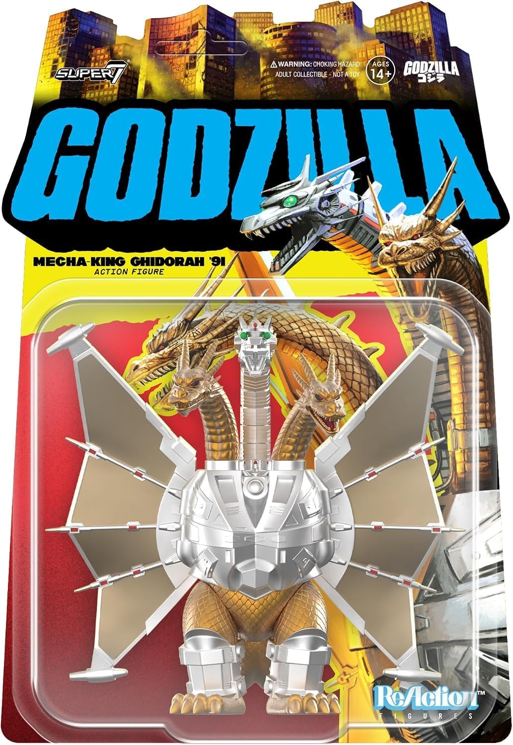 Super7 Toho Reaction Figures Wave 11 - Figura de acción Mecha-King Ghidorah