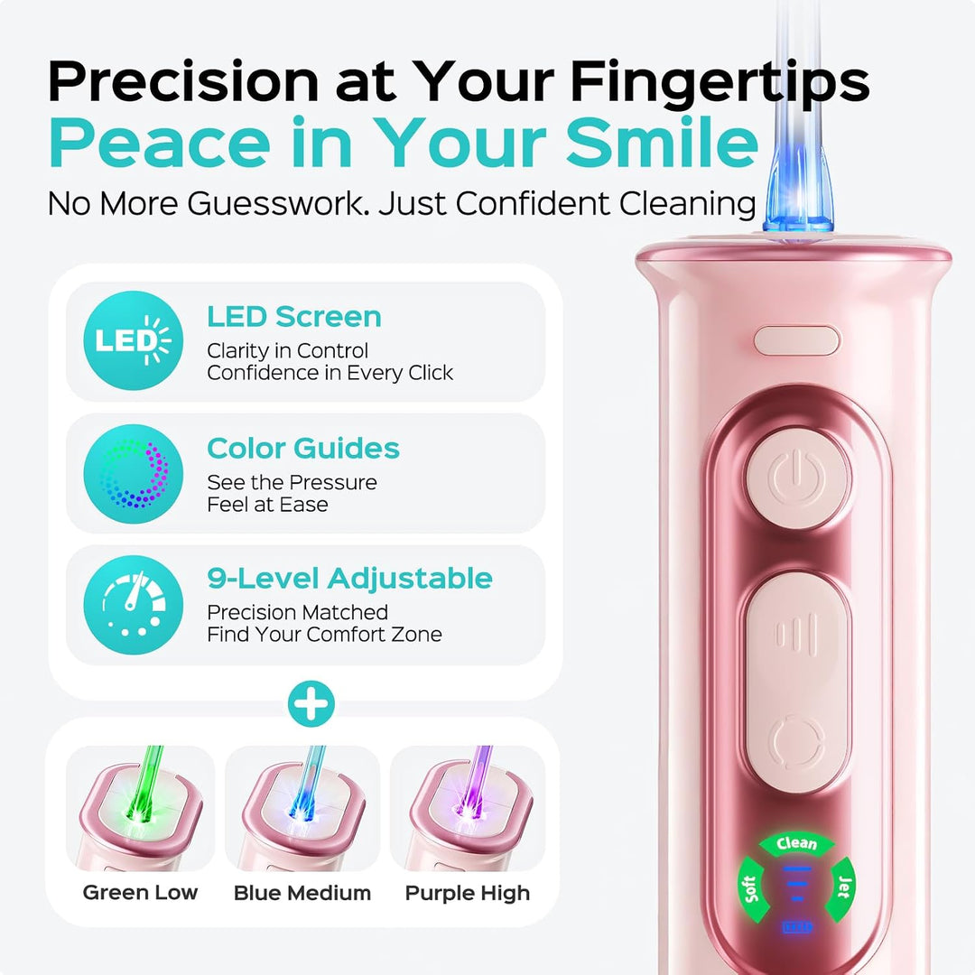 COSLUS Irrigador dental portátil T50 para viajes: Mini púa dental i...