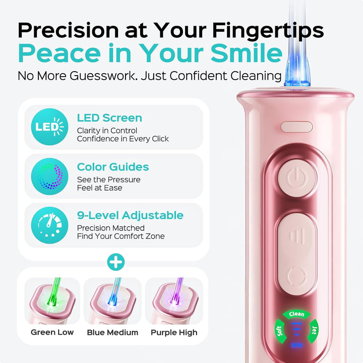COSLUS Irrigador dental portátil T50 para viajes: Mini púa dental i...