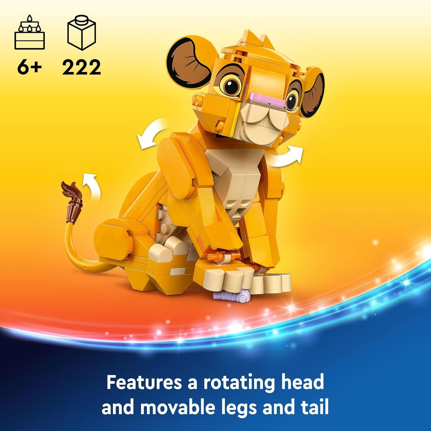 LEGO 43243 - Juguete de construcción Simba de El Rey León