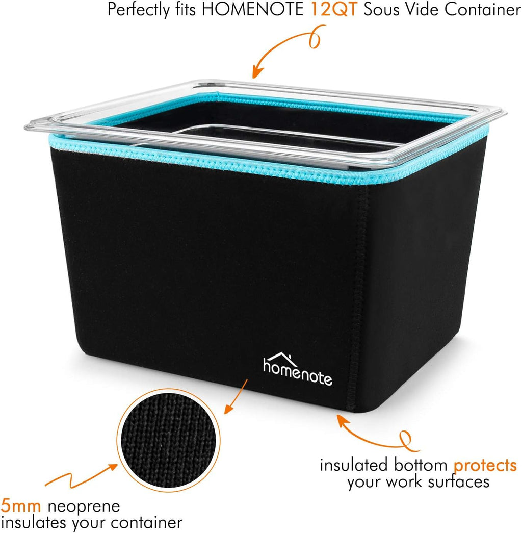 homenote Recipiente Sous Vide de 12 cuartos de galón con tapa, estante