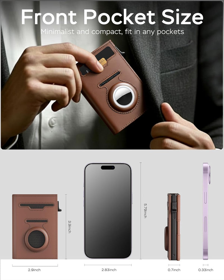 Cartera para hombre con tarjetero para AirTag \u2013 Cartera de blo...